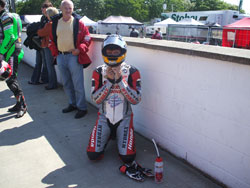 Record-breaker Guy Martin ahead of the race start